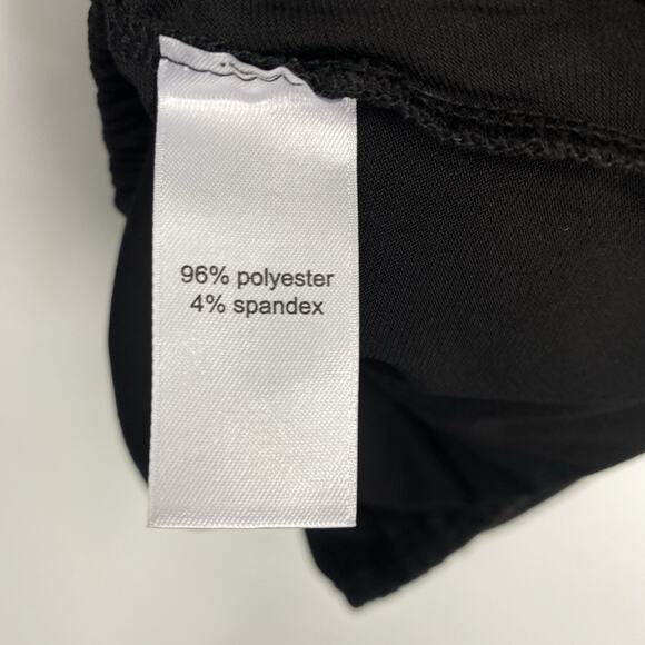 Maurices Black Slinky Knit Top Size Medium Studded Shoulders Cut Out long Sleeve - Picture 6 of 10